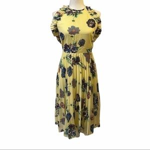 ASOS yellow floral halter dress